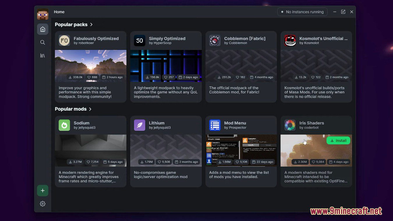 Modrinth launcher screenshots 2