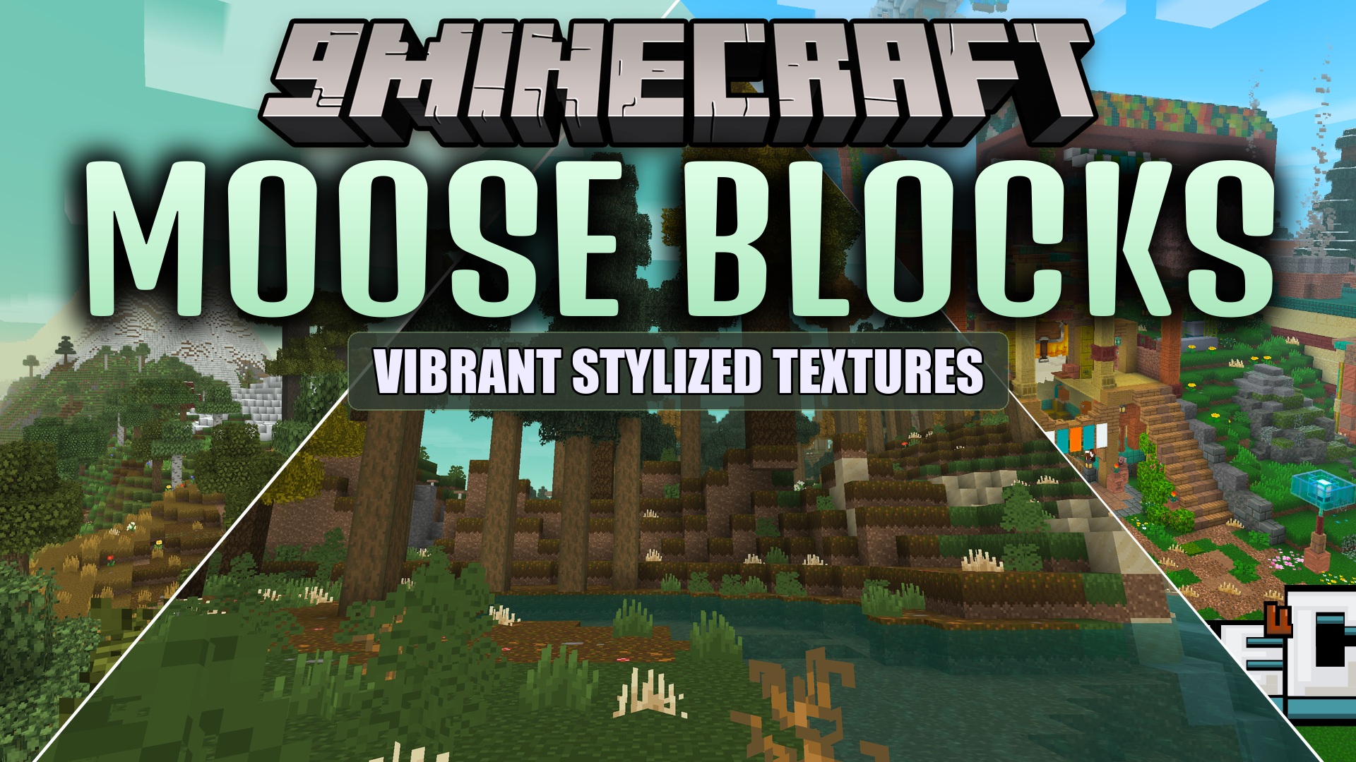 Moose Blocks Resource Pack (26.2, 1.21.11) – Clean Minimalist Vanilla Art Style