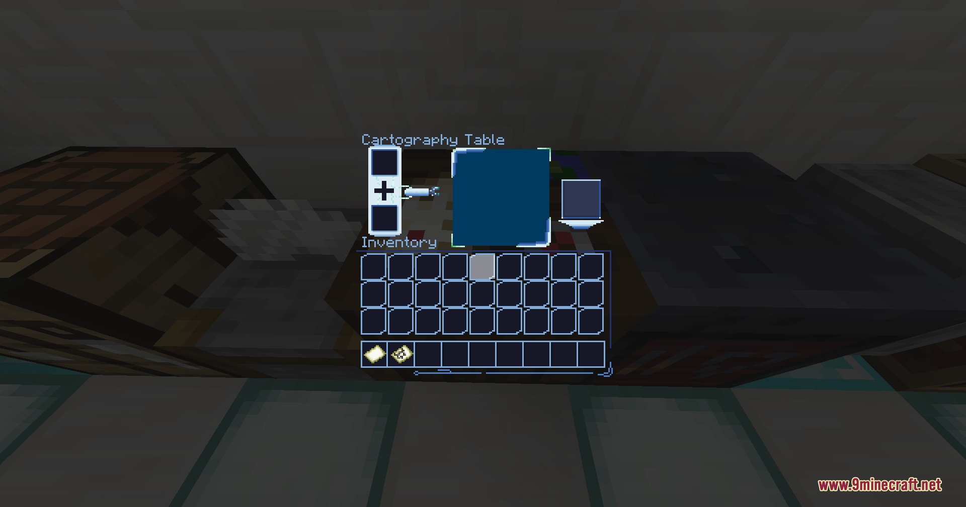 Neon pulse interface reskins the cartography table with a glowing sci fi look