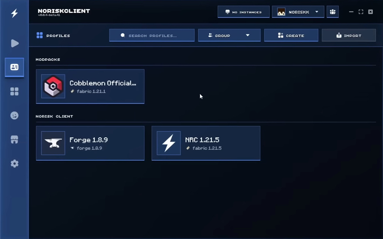 Norisk client launcher screenshots 2