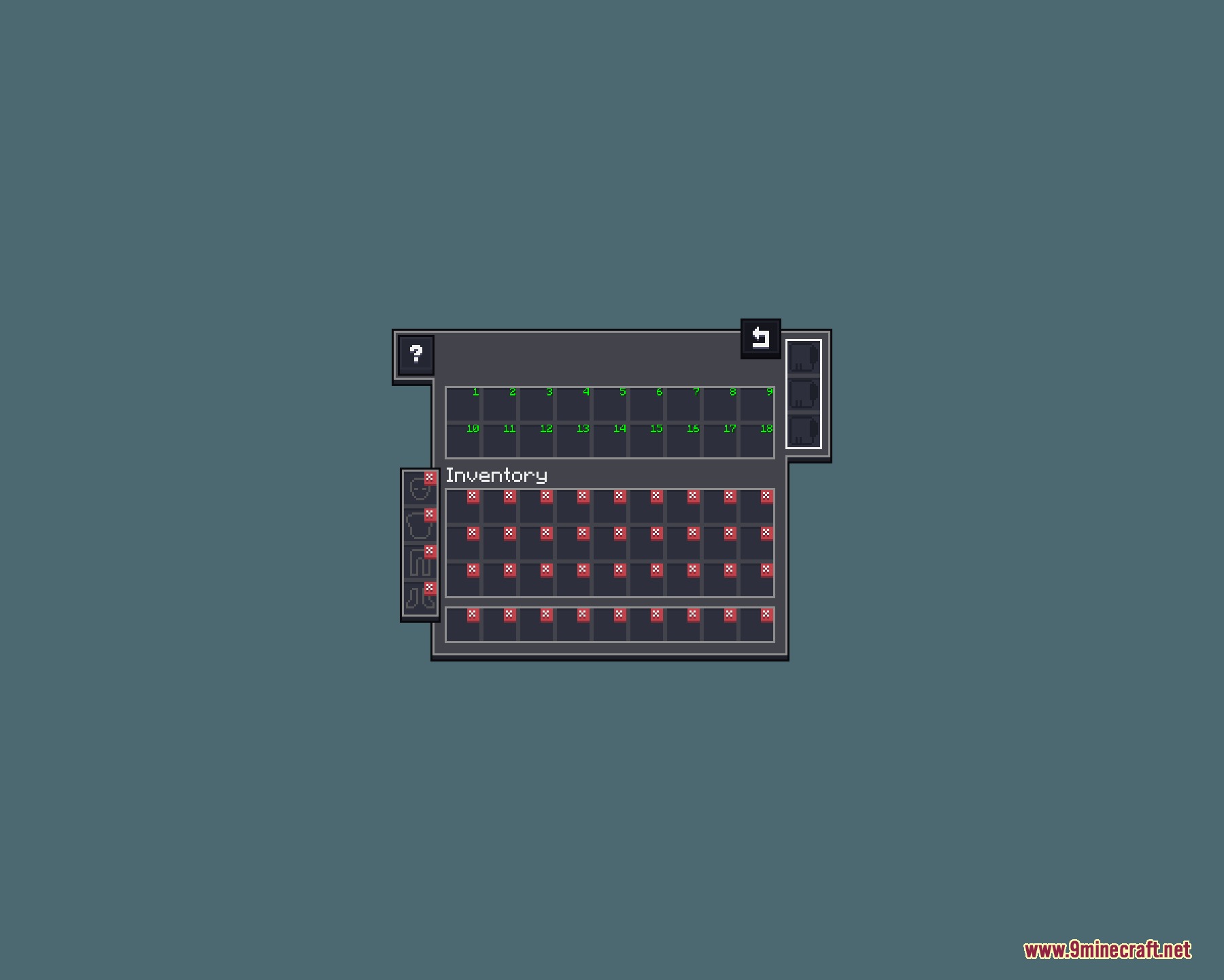 Obsidian Network Interface Resource Pack (1.21.1) – Sleek Dark Aesthetic 4 Obsidian network interface resource pack provides a clean dark mode storage menu