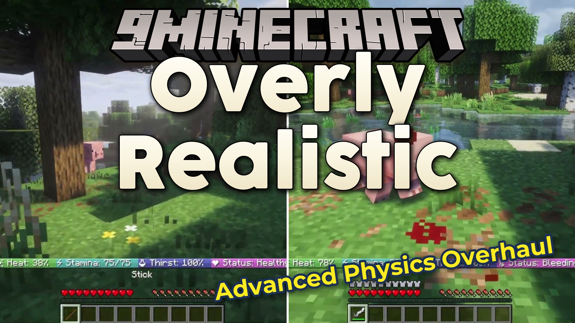 Overly Realistic Mod (26.2, 1.21.11) – Team Up to Survive Thirst
