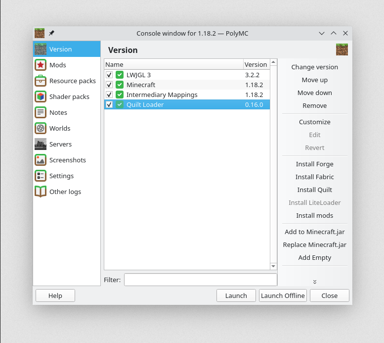 Polymc Launcher (26.2, 1.20.1) – User Freedom &Amp; Free Redistributability 7 Polymc launcher screenshots 6