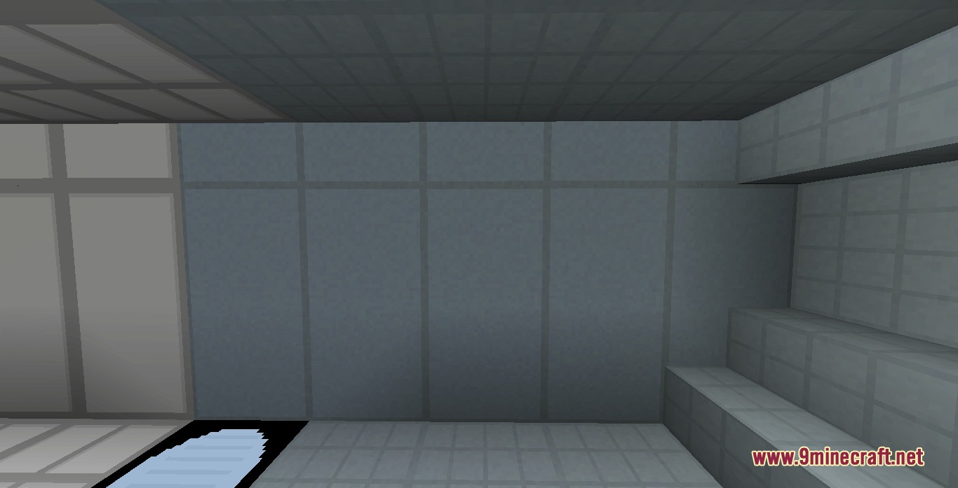 Quantum Bridge Initiative Mod (1.20.1) – Build Authentic Portal Test Chambers 4 A clean white laboratory test chamber constructed with specialized wall and floor panels