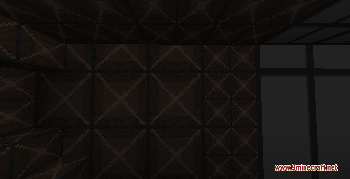 Quantum Bridge Initiative Mod (1.20.1) – Build Authentic Portal Test Chambers 5 Dark weathered concrete tiles and metal wall panels used for building secret facility hallways