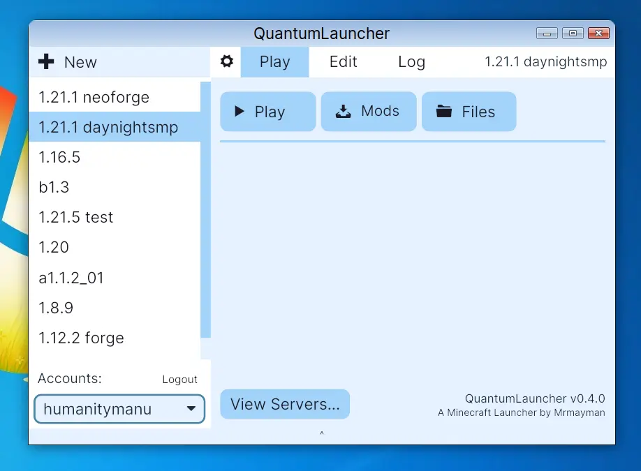 Quantum Launcher (26.2, 1.20.1) – Playing Minecraft Without An Account 8 Quantum launcher screenshots 7
