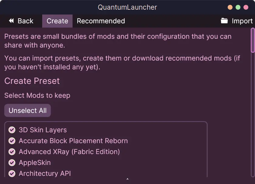 Quantum Launcher (26.2, 1.20.1) – Playing Minecraft Without An Account 9 Quantum launcher screenshots 8