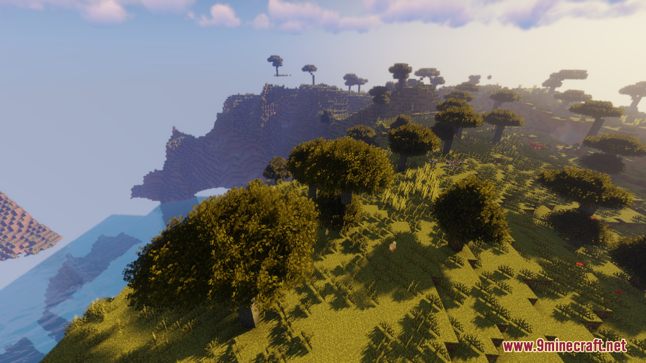 Rainbow’s Foliage Resource Pack (26.2, 1.20.1) – Bushier Leaves For Natural Forests 10 Rainbow foliage resource pack makes trees look bushier in a savanna biome