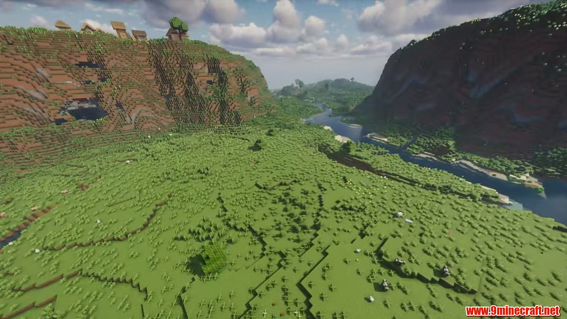 Second landscape view from minecraft seed 8787827462164895320