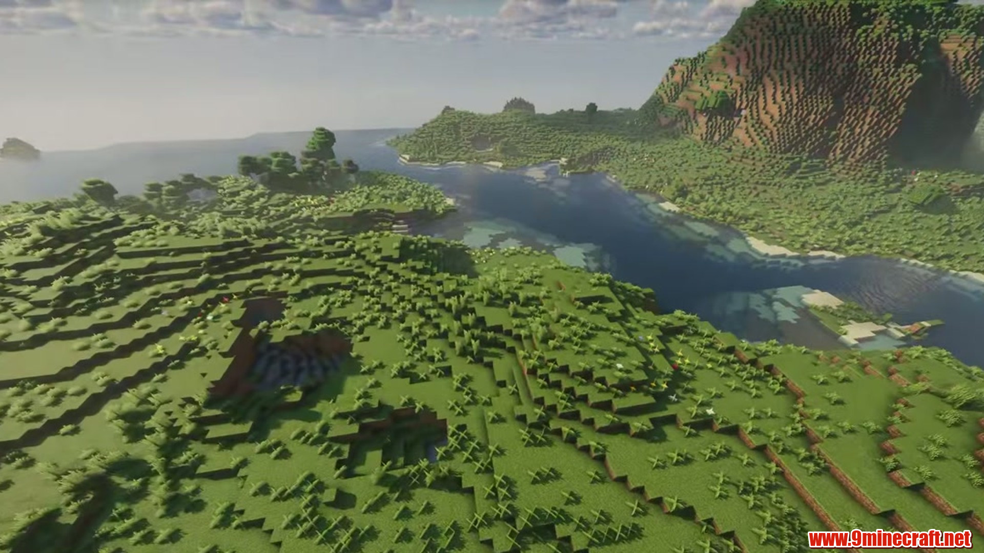 Perfect flat land coastal village seed in minecraft seed 3920049969206365099