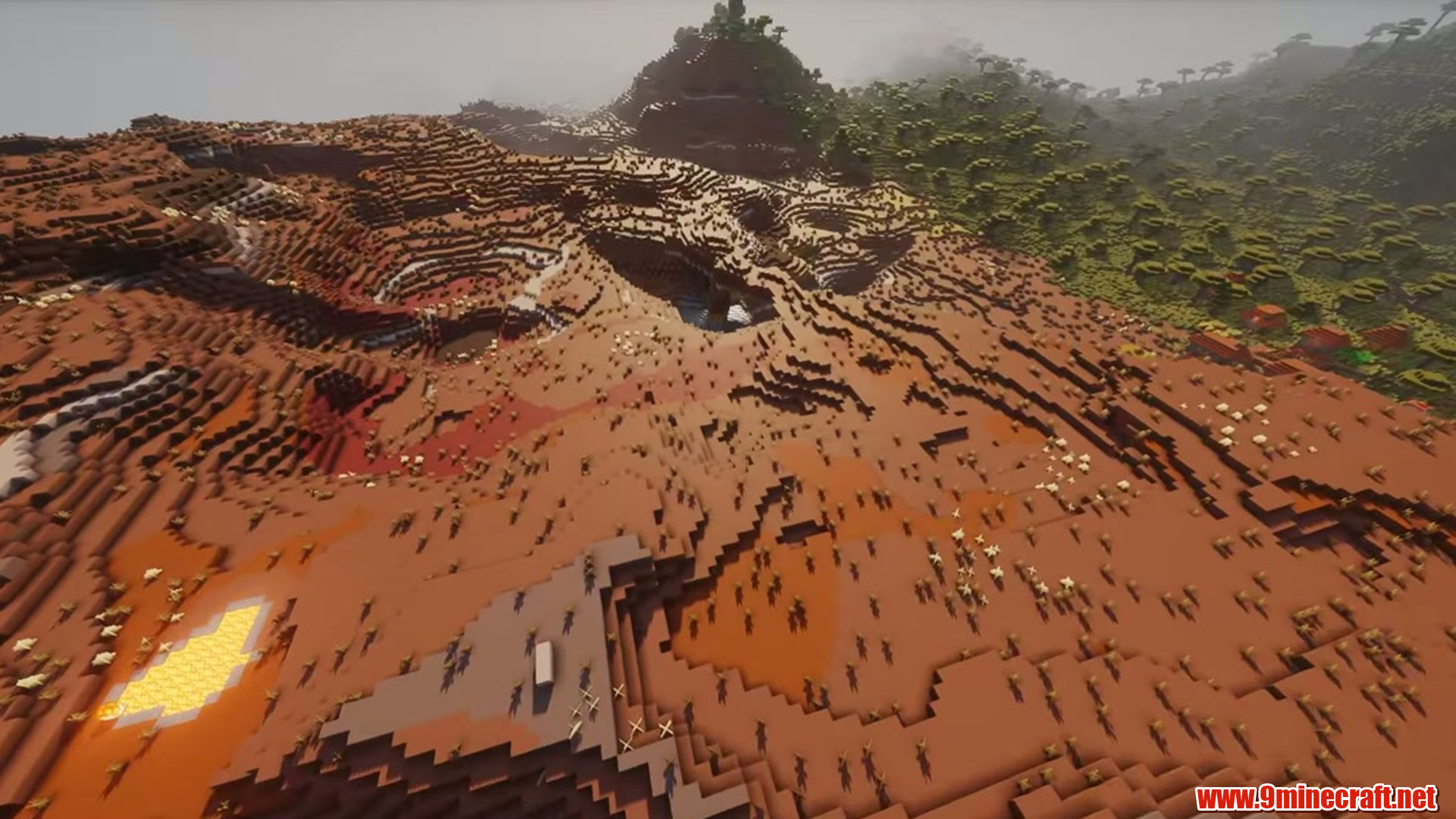 Sakura Groves Meet Jungle And Badlands: Colorful Minecraft Seeds (26.2, 1.21.11) – Java/Bedrock Edition 10 Perfect flat land badlands village seed in minecraft seed -8782942174814969948