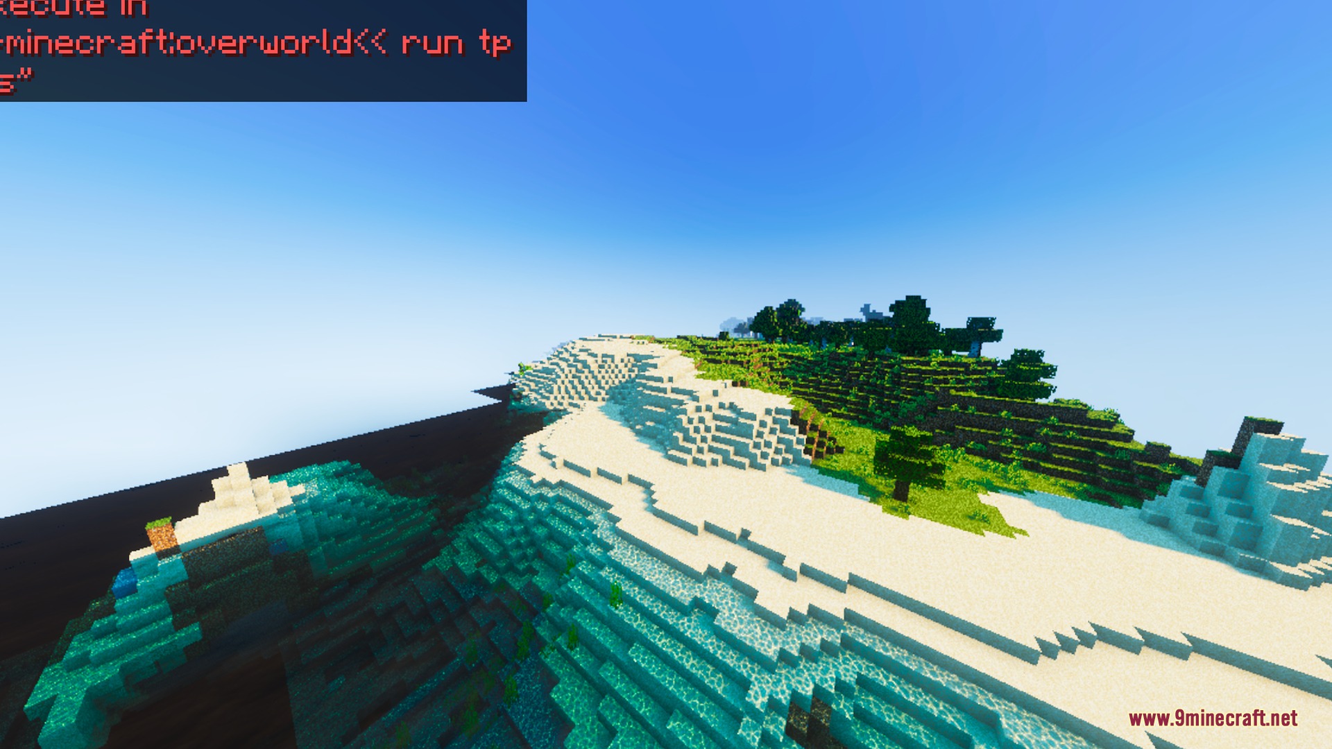 Skylix visuals creates a bright coastal landscape with clear water and vibrant colors