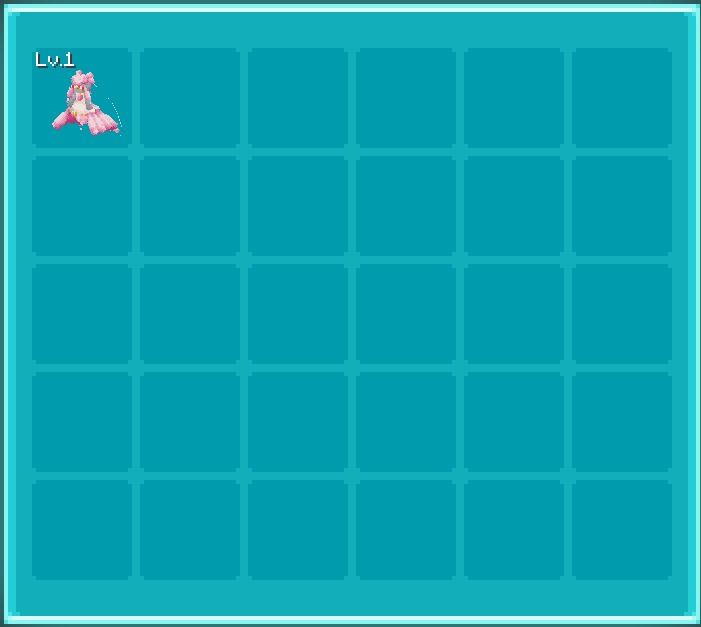 A single level one mega diancie icon displayed in a blue grid interface