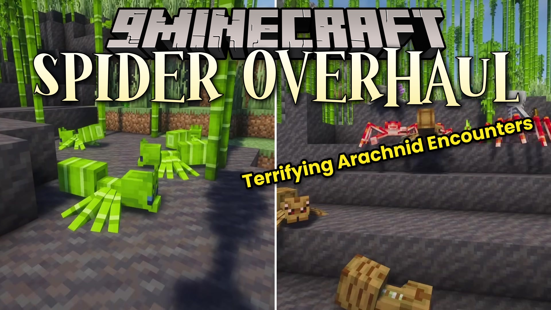 Spider Overhaul Mod (26.2, 1.20.1) – Survive Deadly New Spiders