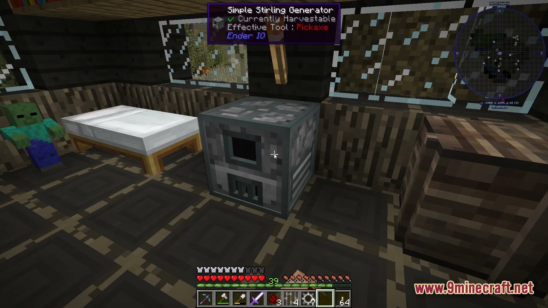 The Fool Modpack (1.20.1) – Shape-Shifting Combat And Tech Automation 6 A simple stirling generator from ender io placed inside a wooden house with a zombie nearby