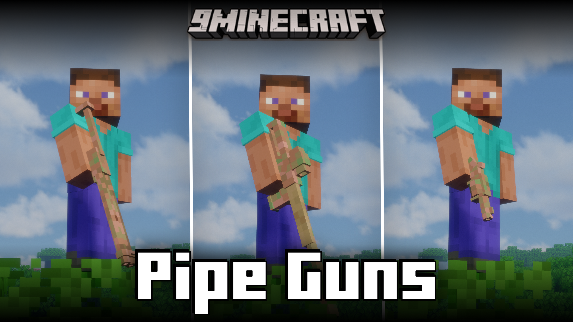 Pipe Guns Mod (26.2, 1.21.1) – Add-On For Gamingbarn’s Guns Mod