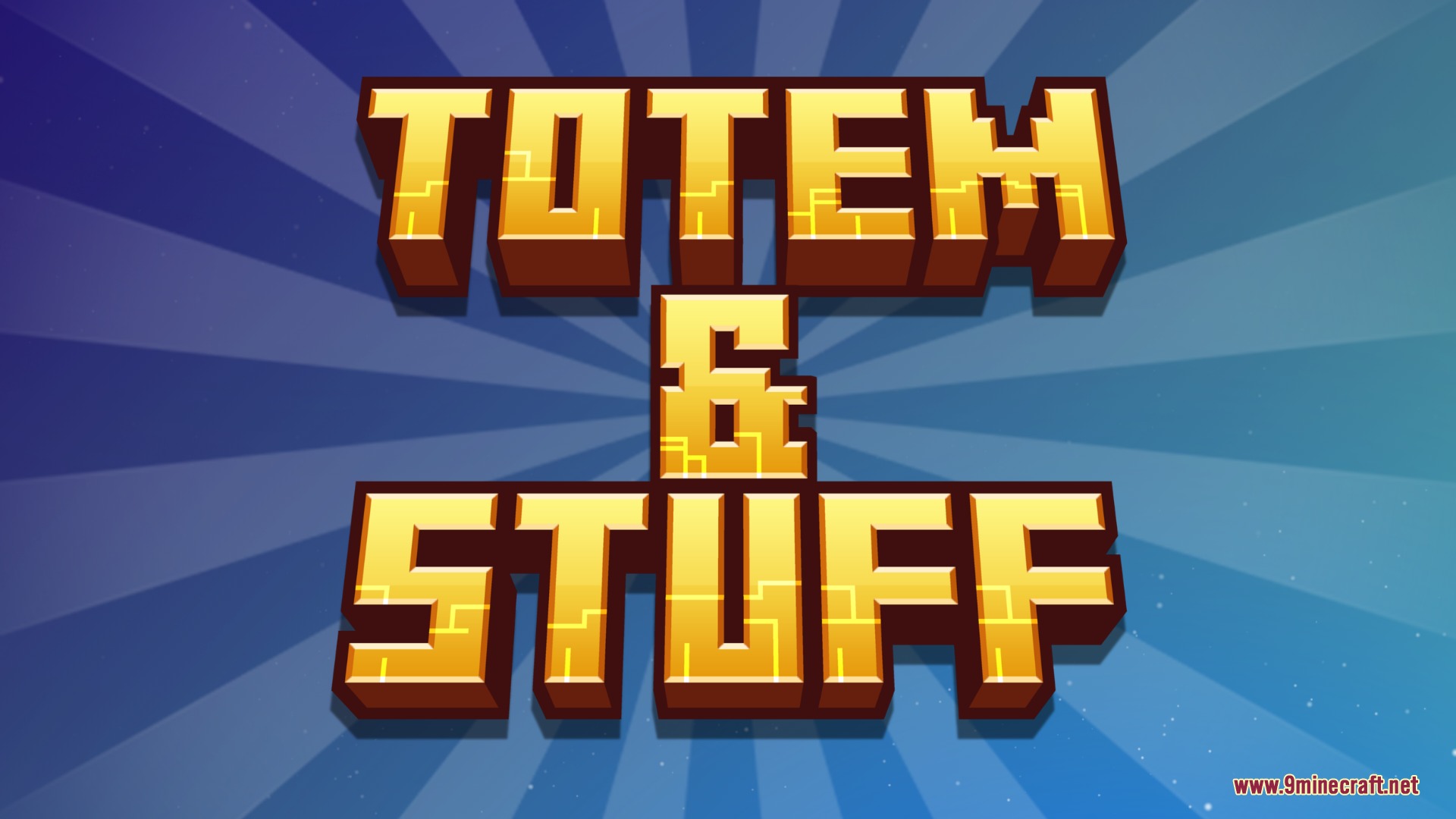 Totem &Amp; Stuff Resource Pack (1.21.11) – Action Inspired See-Through Totems 2 Title screen for totem and stuff resource pack with golden blocky letters
