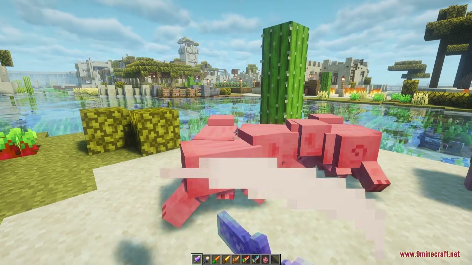 Unending Horizon Cycle Mod (1.21.11, 1.21.1) – Unearth Relic Blades 6 Player fighting armored pigs with a sword from unending horizon cycle mod