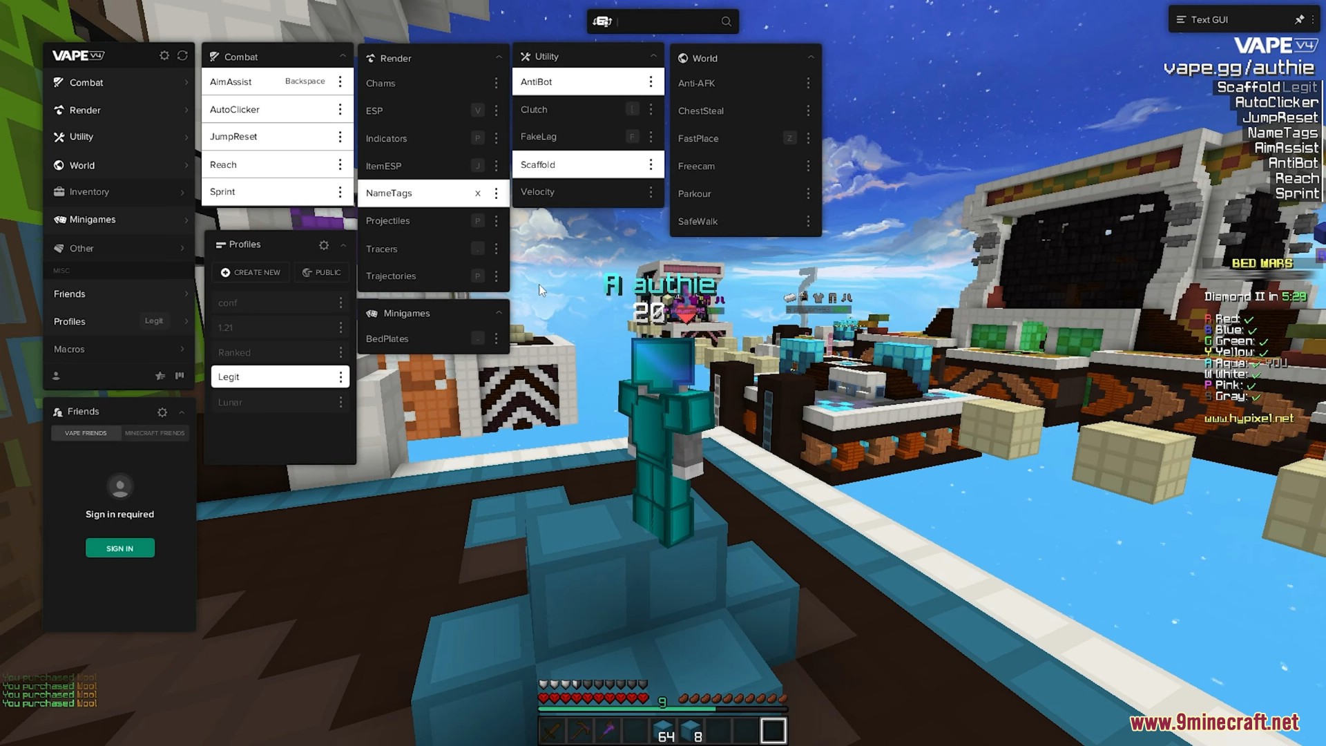 Vape V4 Client (26.2, 1.21.11) – Competitive And Casual Players 2 Vape v4 client screenshots 1