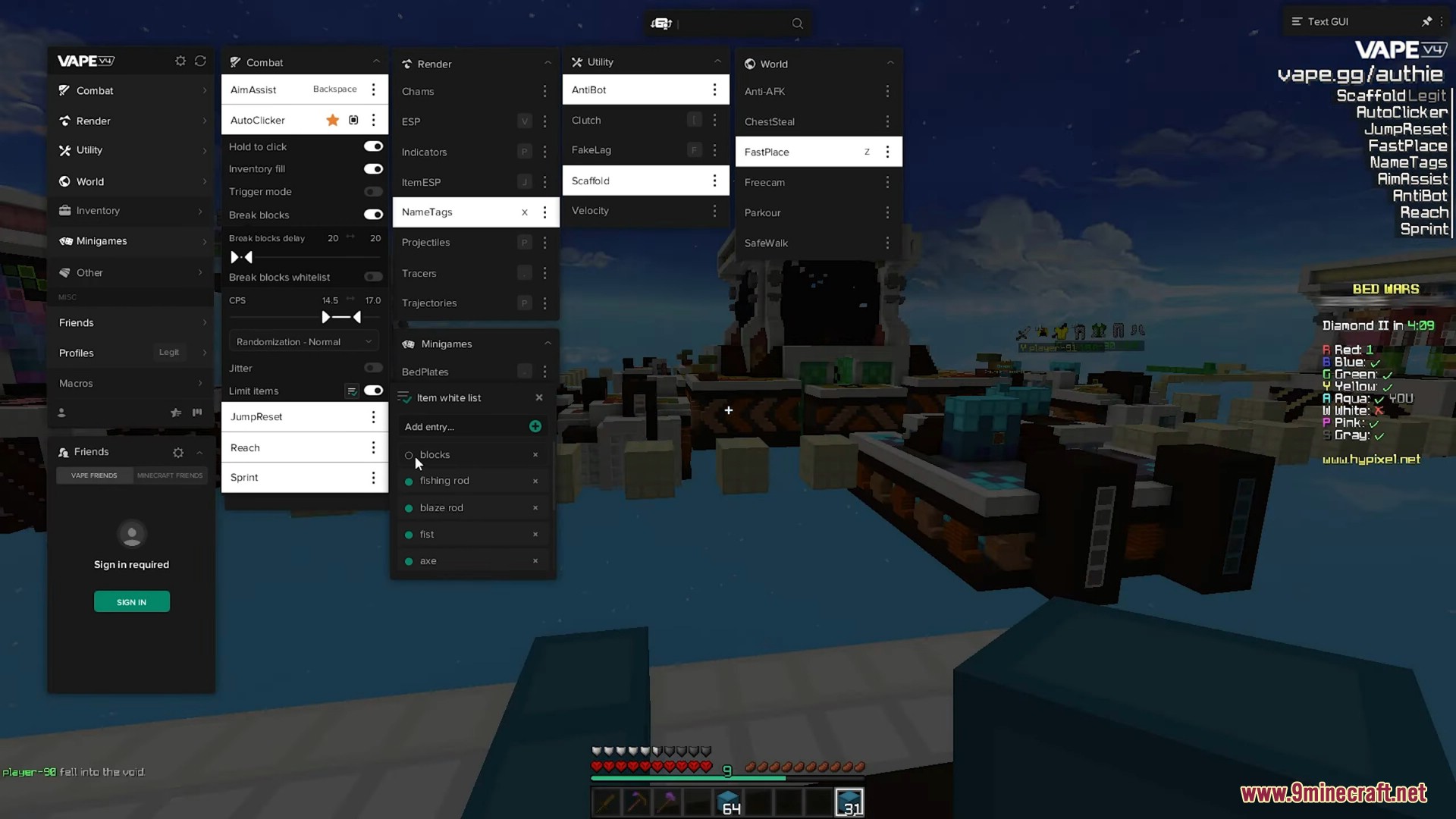 Vape V4 Client (26.2, 1.21.11) – Competitive And Casual Players 3 Vape v4 client screenshots 2