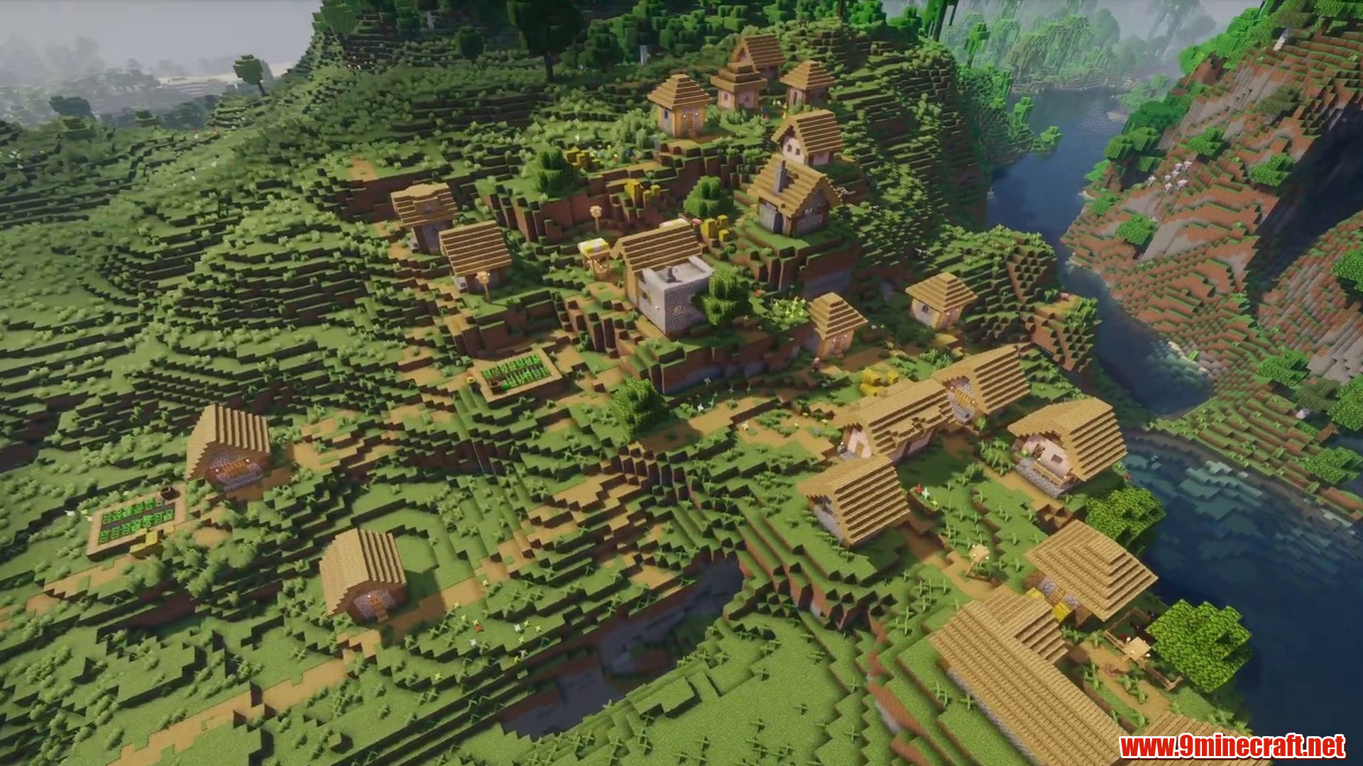 Village Starts With Room To Grow: 12 Minecraft Seeds (26.2, 1.21.11) – Java/Bedrock Edition 25 Scenic terrain from minecraft seed 2440054688846219369