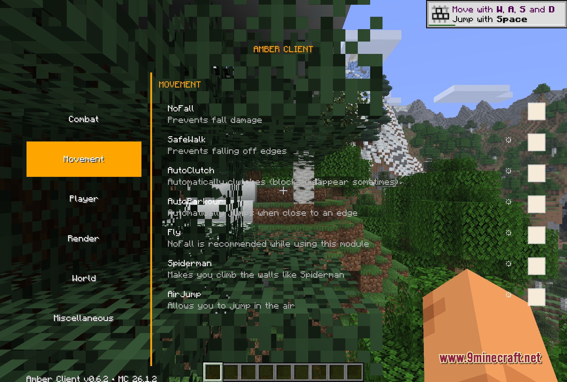 Amber 9Minecraft Client Mod (26.2, 1.21.11) – Gain Godlike Survival Powers 4 Amber 9minecraft client mod screenshot 3