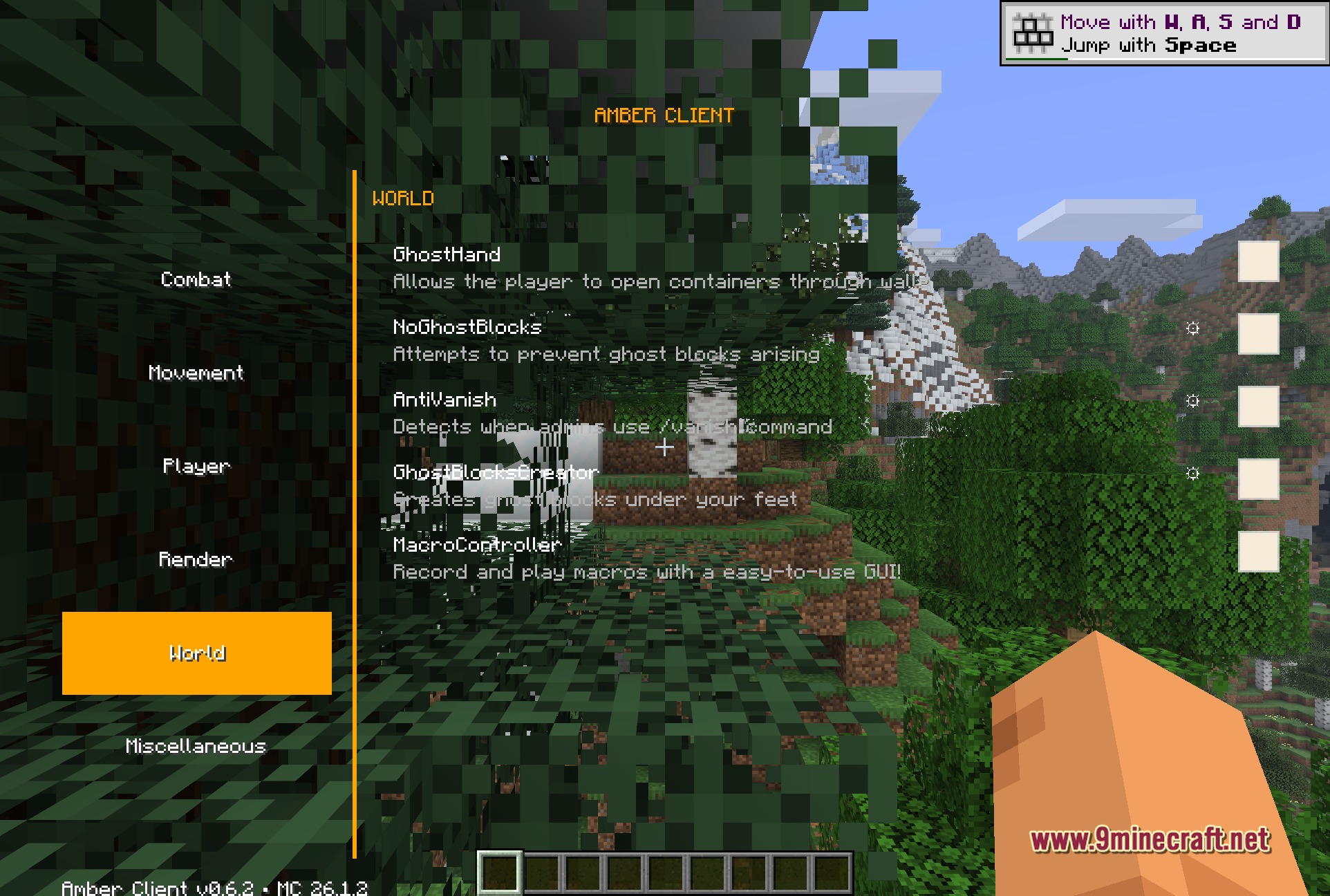 Amber 9Minecraft Client Mod (26.2, 1.21.11) – Gain Godlike Survival Powers 6 Amber 9minecraft client mod screenshot 5