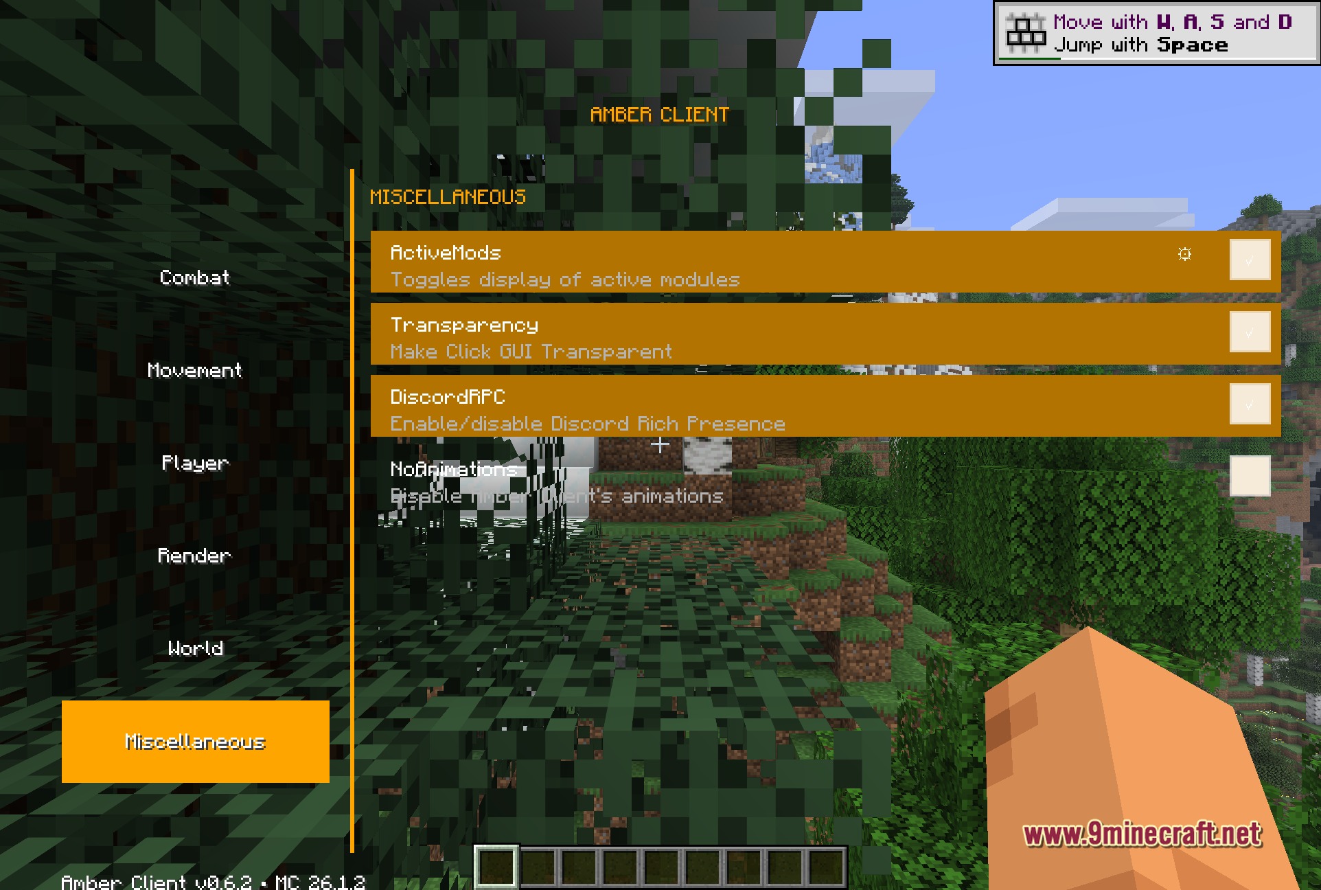 Amber 9Minecraft Client Mod (26.2, 1.21.11) – Gain Godlike Survival Powers 7 Amber 9minecraft client mod screenshot 6