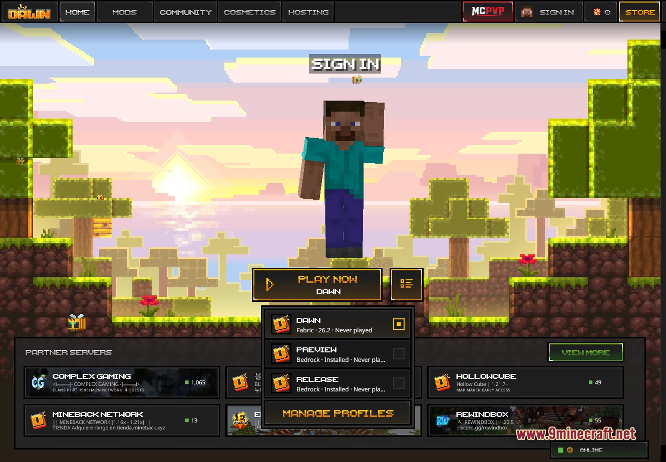 Dawn client launcher screenshot 02