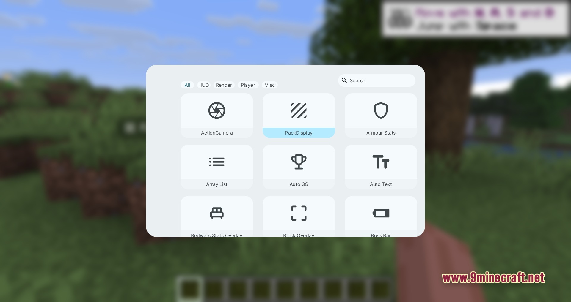 Soar 9minecraft client mod screenshot 1