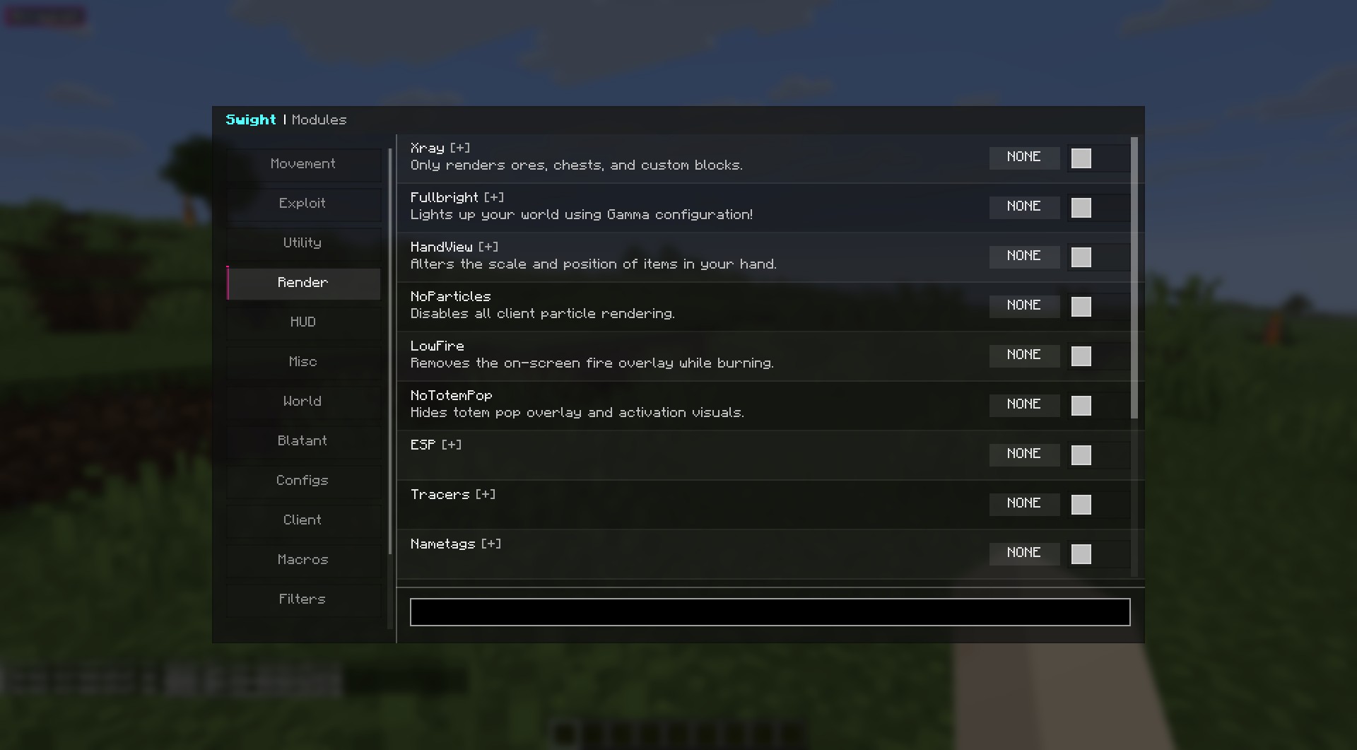Swight client mod screenshot 1