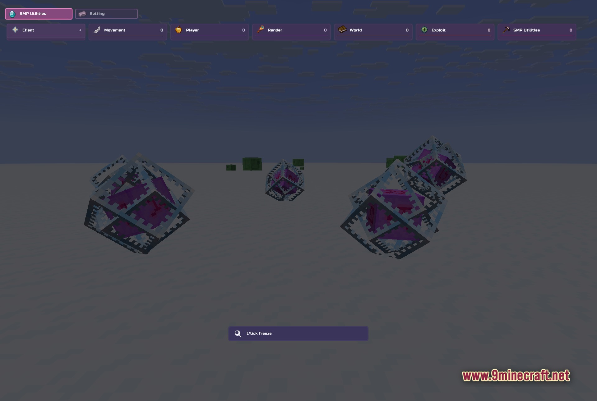Vie Client Mod (1.21.11) – Automate Grinding And Dominate Smp Servers 5 Vie client clickgui with additional render and smp utilities modules enabled, demonstrating the toggle workflow across categories