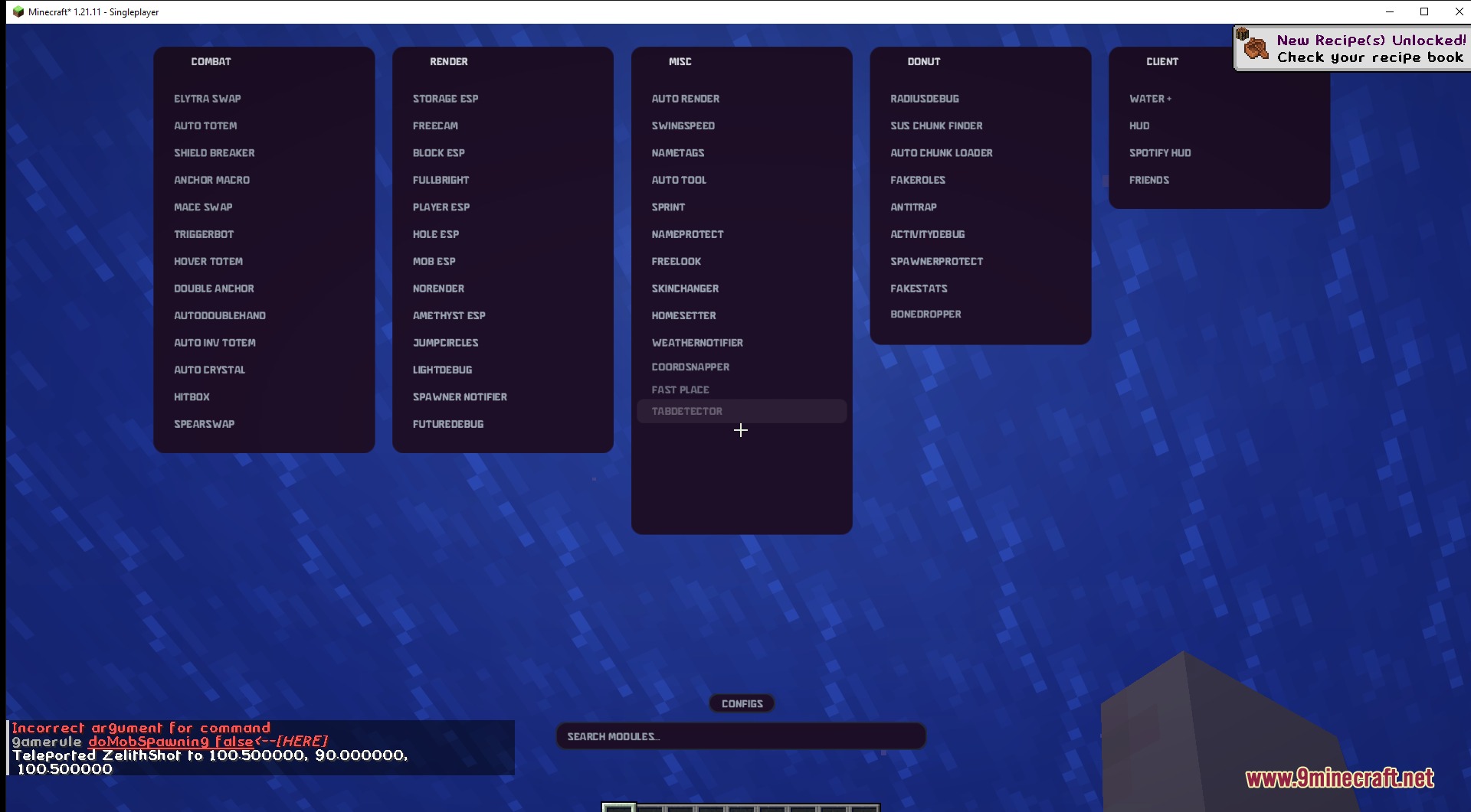 Water client mod screenshot 1
