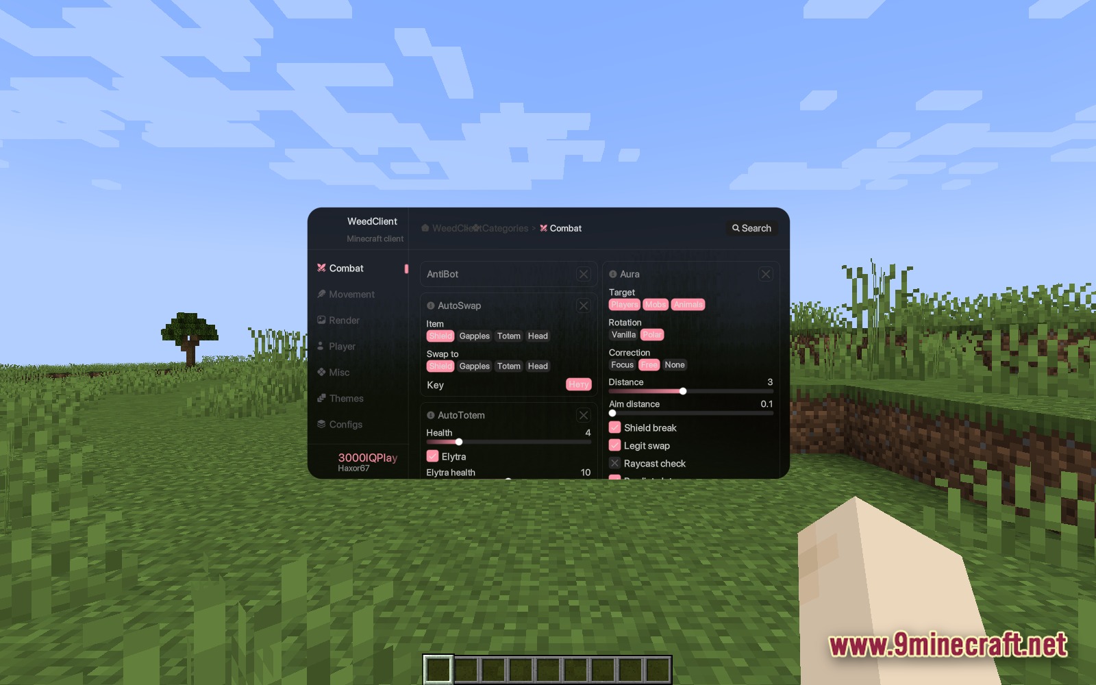 Weed client mod screenshot 1