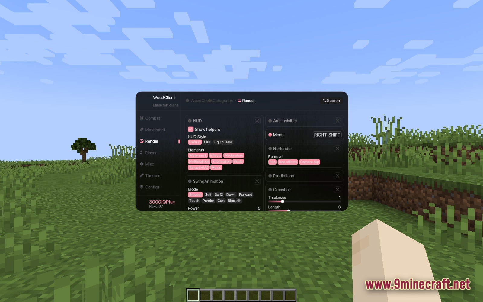 Weed client mod screenshot 2