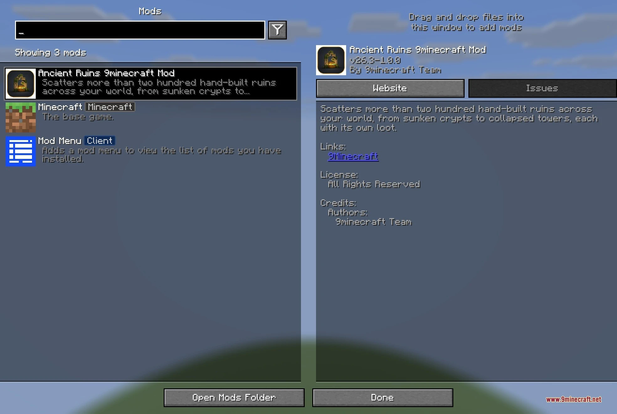 Ancient ruins 9minecraft mod screenshot 1