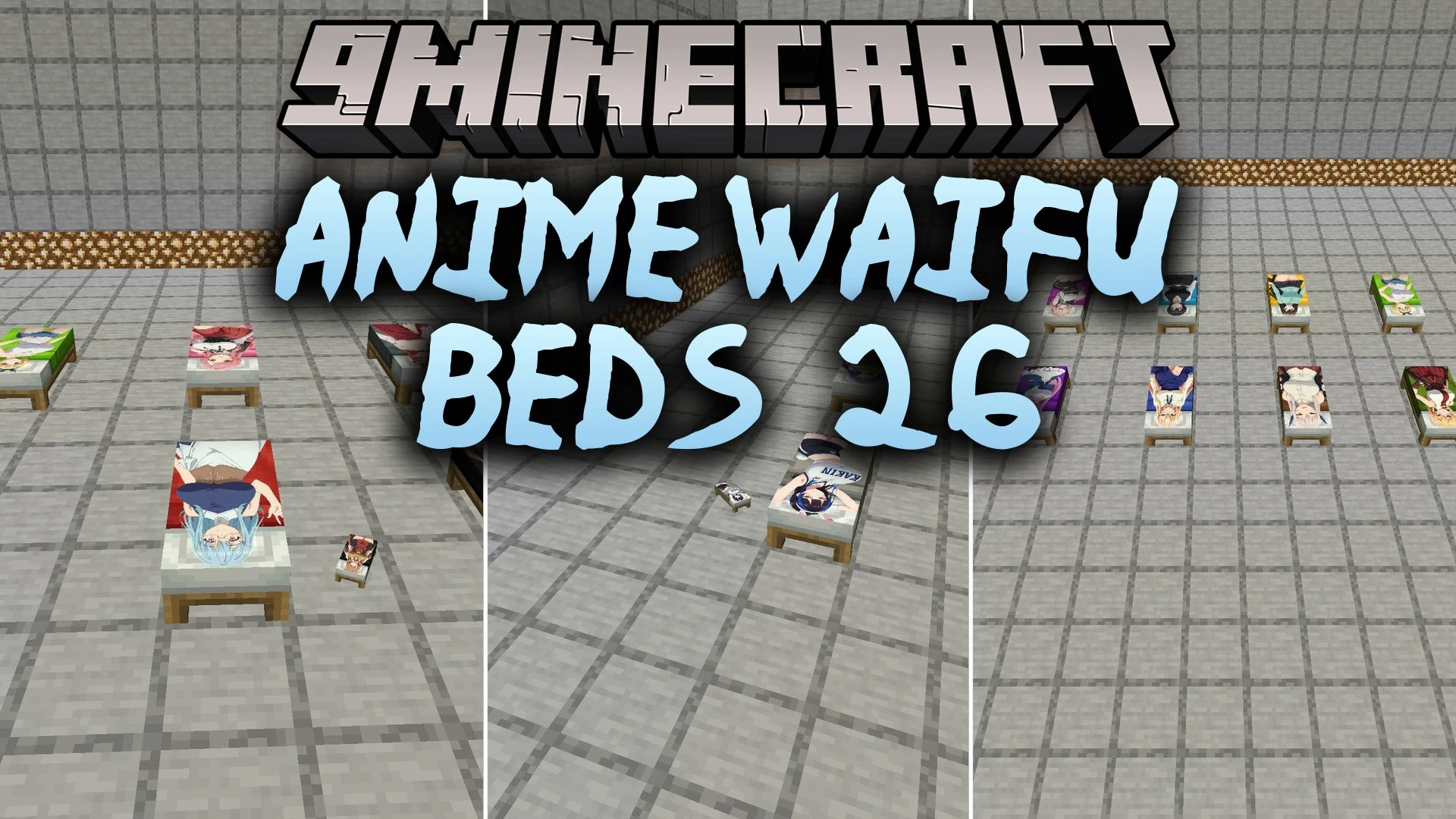 Anime Waifu Beds #26 Resource Pack (26.1.2, 1.20.1) – Custom Anime Prints