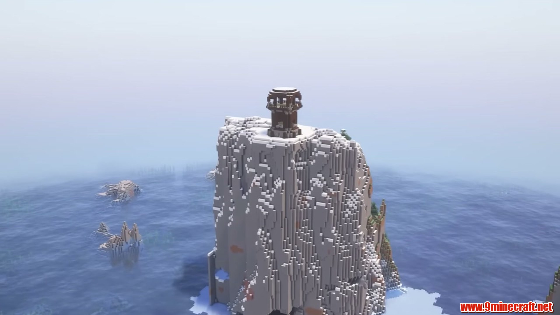Best Seeds For Minecraft (26.2, 1.21.11) Part 13 – Java/Bedrock Edition 5 Second landscape view of snowy ocean pillar outpost