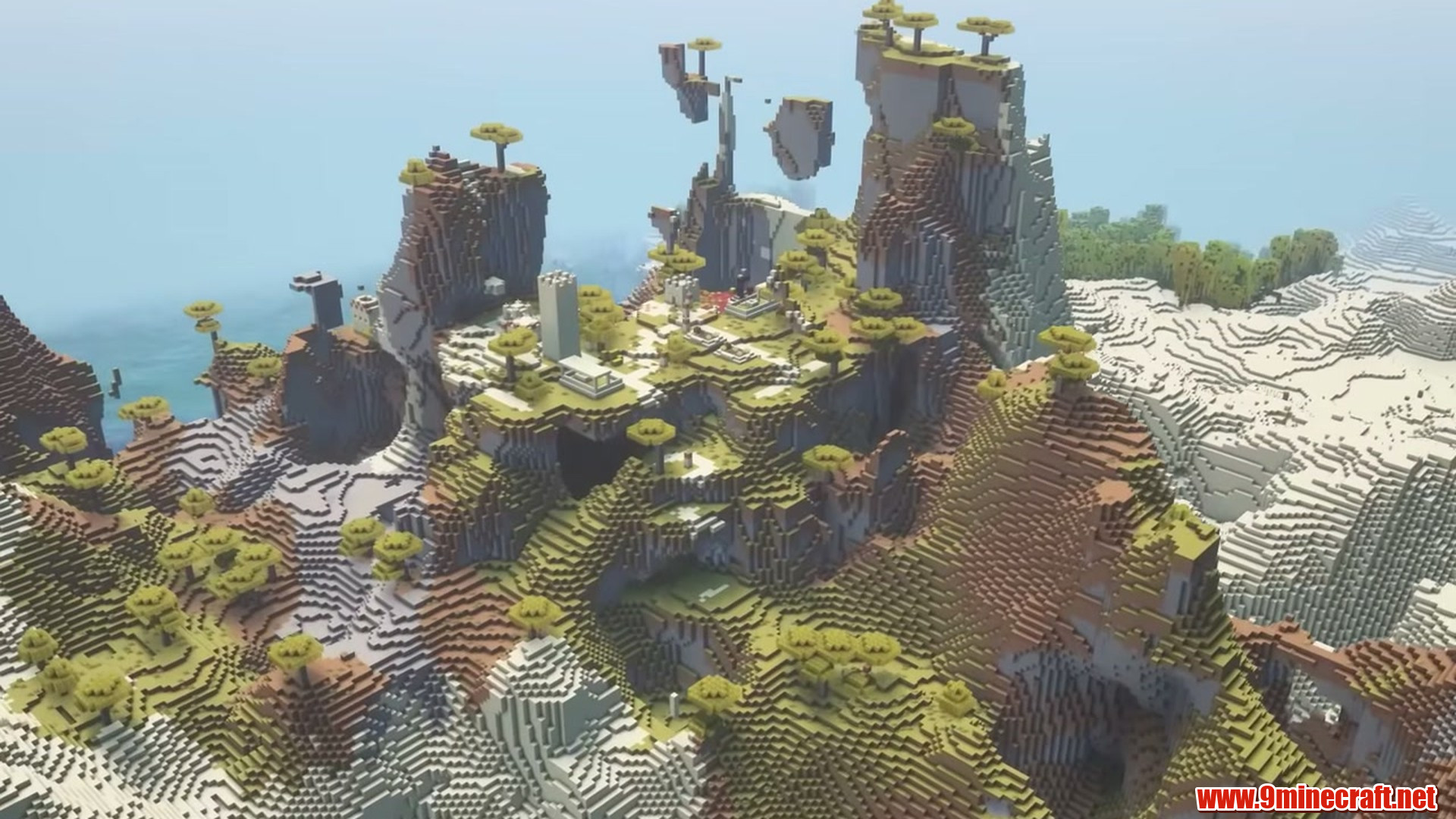 Best Seeds For Minecraft (26.2, 1.21.11) Part 13 – Java/Bedrock Edition 12 Floating savanna monoliths in minecraft seed 694269463363272479