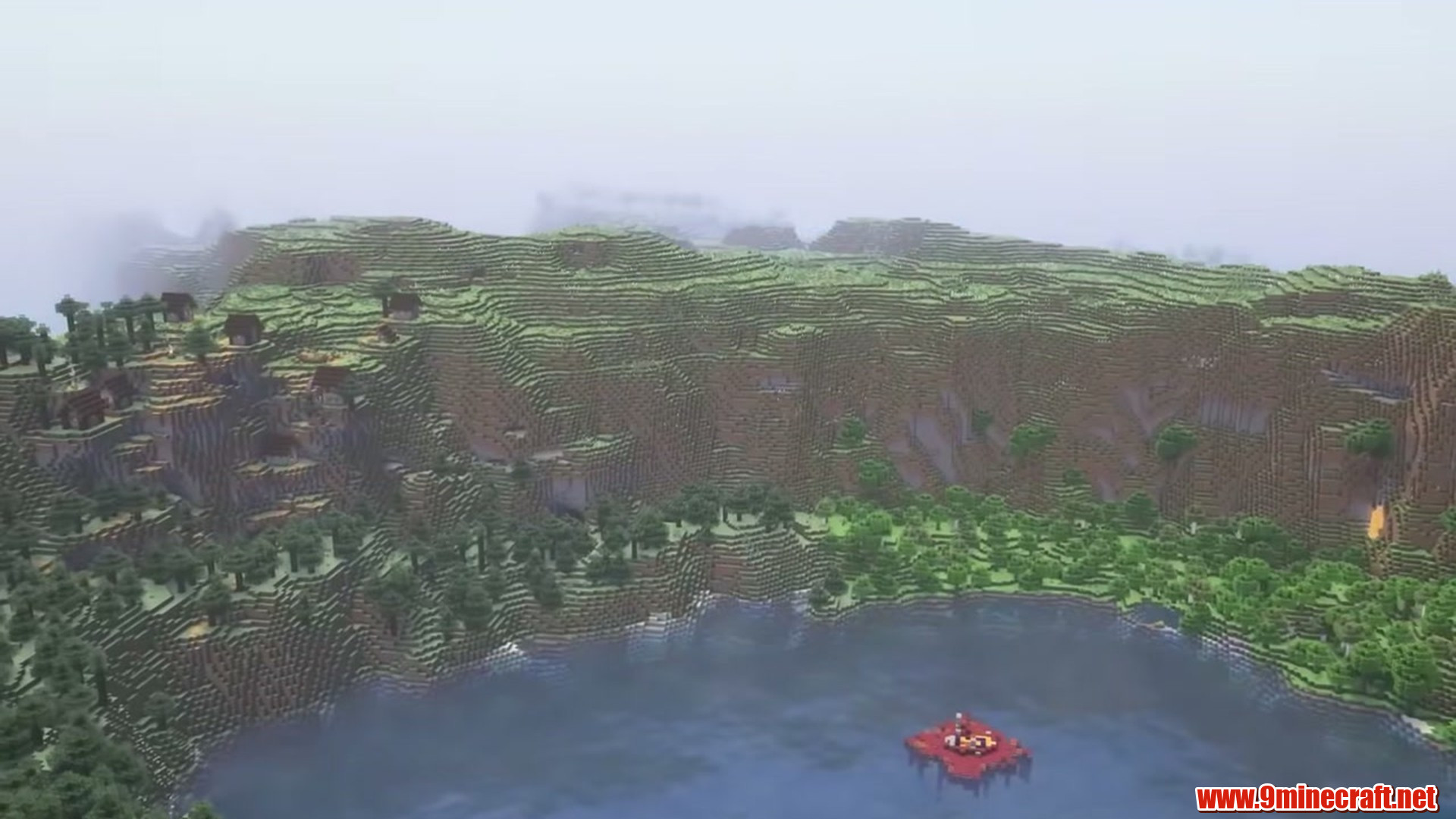 Best Seeds For Minecraft (26.2, 1.21.11) Part 13 – Java/Bedrock Edition 15 Second landscape view of ruined portal on forest lake