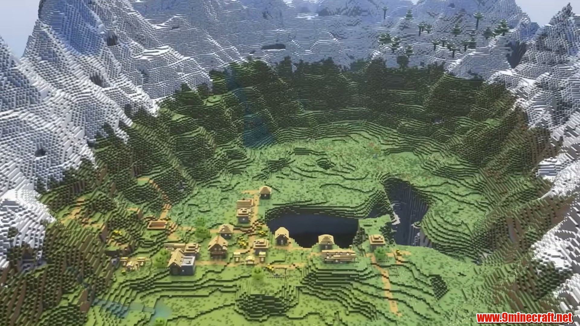 Best Seeds For Minecraft (26.2, 1.21.11) Part 14 – Java/Bedrock Edition 12 Snowy basin village in minecraft seed 6944239800400443