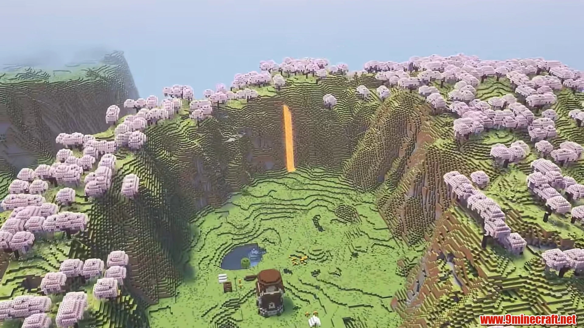 Cherry blossom caldera outpost - minecraft seed 69420254516209103