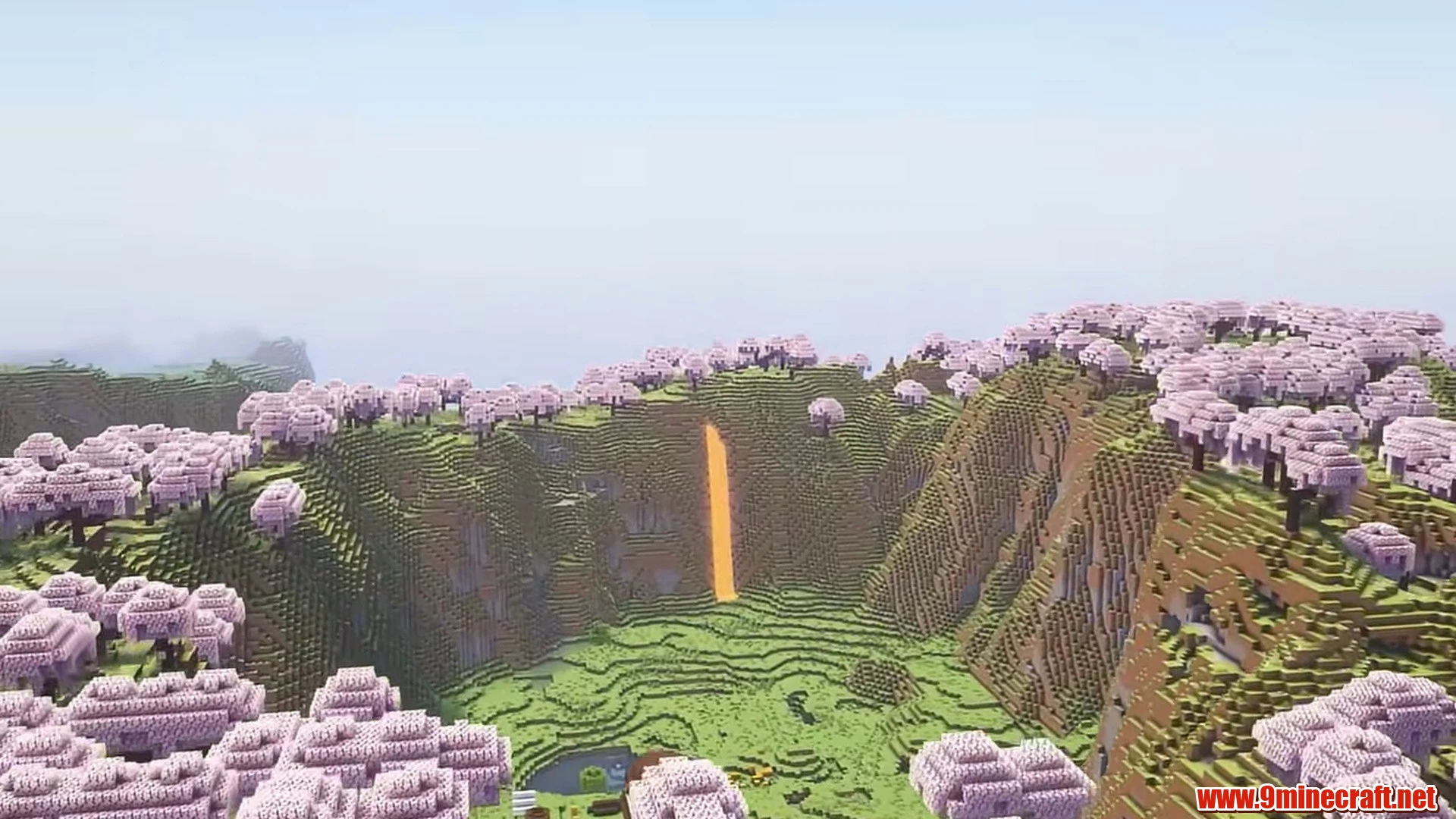 Cherry blossom caldera outpost - minecraft seed 69420254516209103
