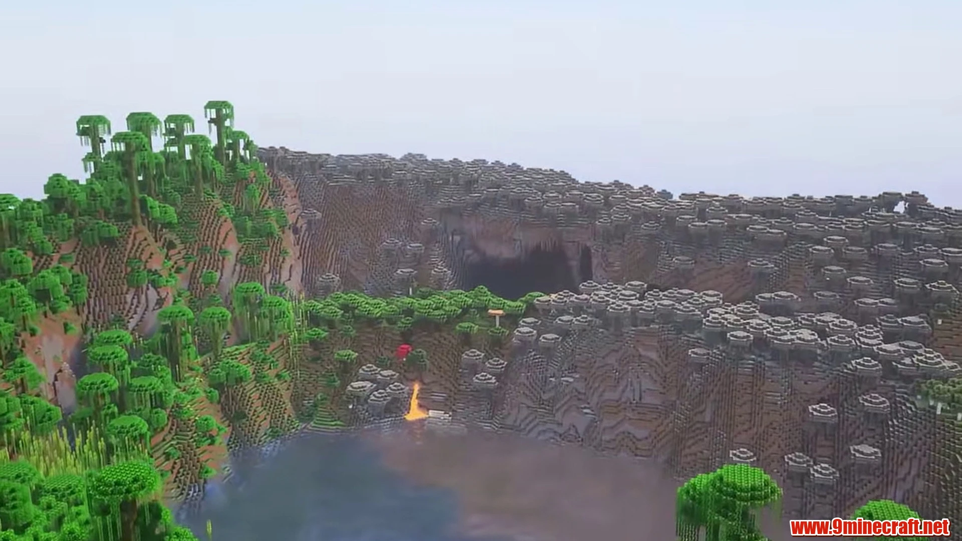 Jungle stony peak caldera lake - minecraft seed 6942713542902106