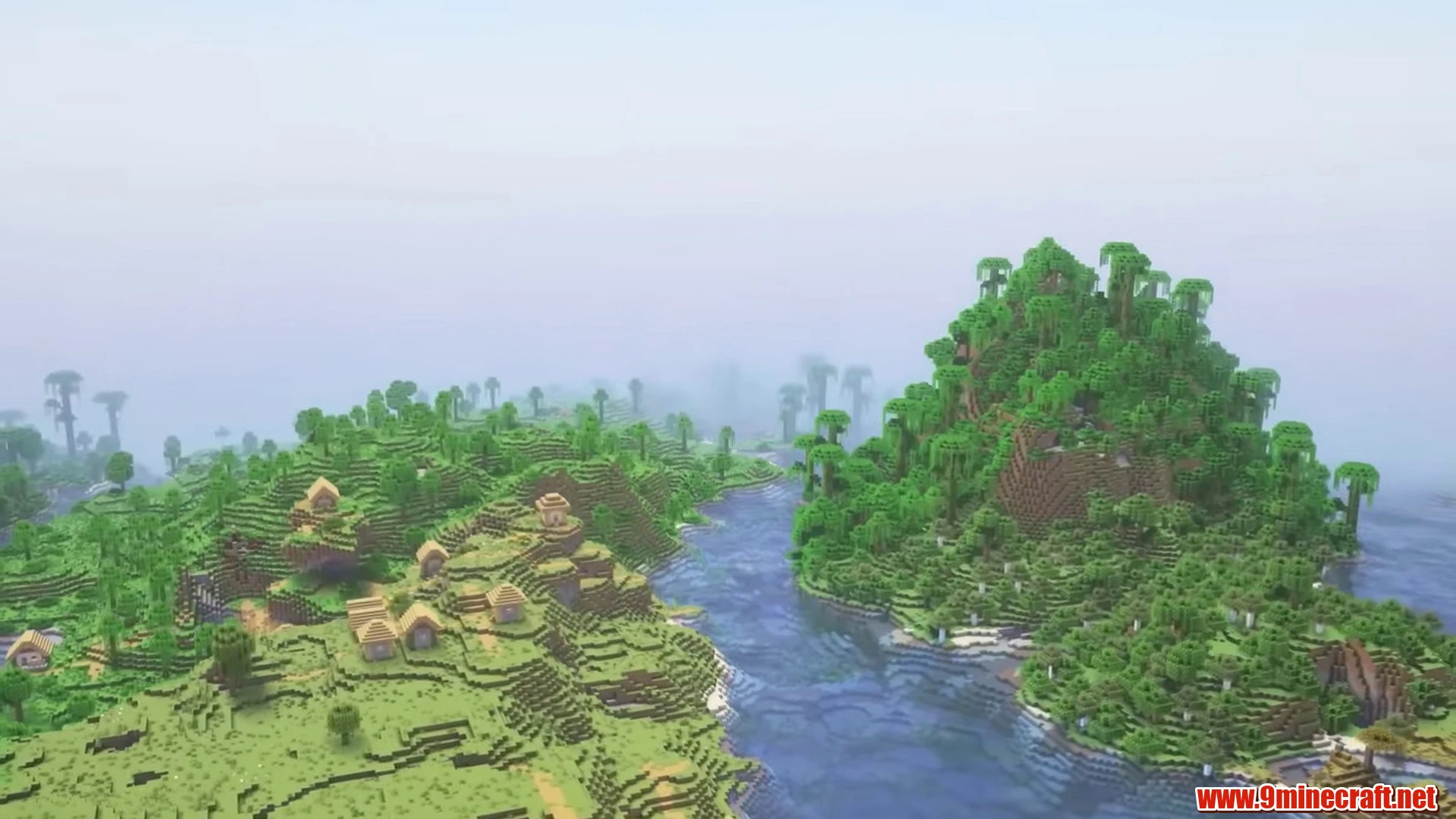 Jungle river estuary village - minecraft seed 6942694269589704718