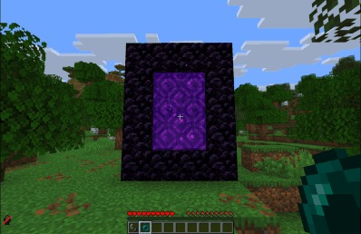 Boundless Realm Lockdown Data Pack (26.2, 1.21.1) – Lock Dimension Travel Until 3 A player holding an ender pearl in front of a nether portal