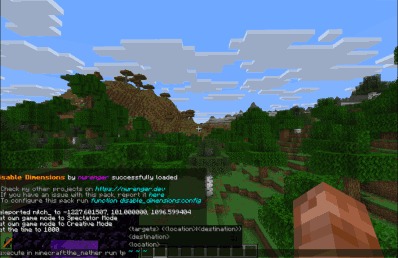 Boundless Realm Lockdown Data Pack (26.2, 1.21.1) – Lock Dimension Travel Until 4 Player testing the dimension travel lock system using a chat command