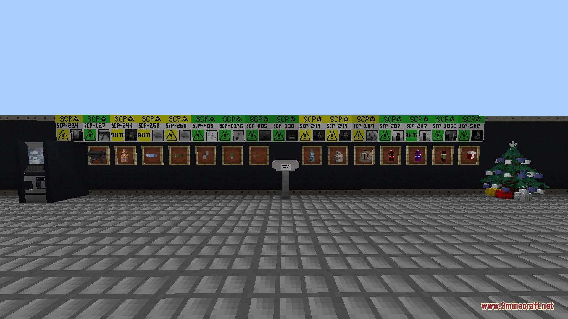 Breach Protocol Decor Mod (1.21.1, 1.20.1) – Build High-Tech Containment 4 Laboratory wall with scp items and warning signs in item frames