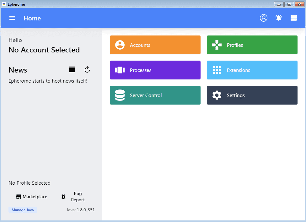 Epherome Launcher (26.2, 1.20.1) – Redefine Minecraft Launching 2 Epherome launcher screenshots 1