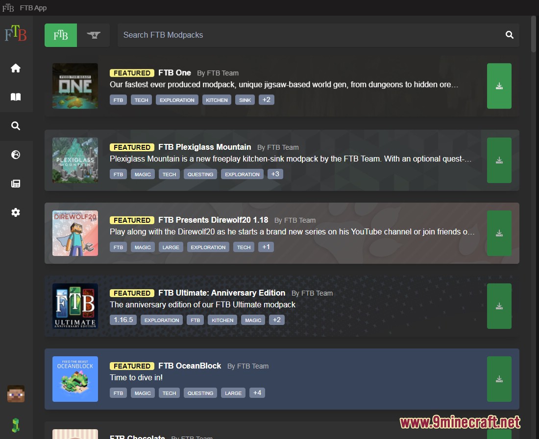 Ftb app launcher screenshots 2